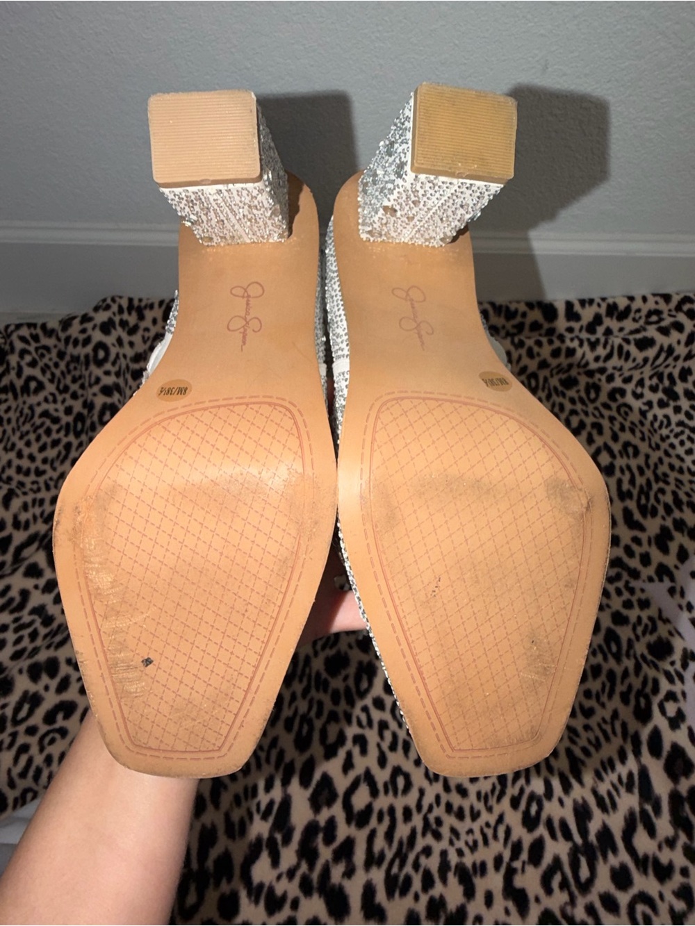 Jessica Simpson White Asire2 Rhinestone Fringe Boots, excellent condition!! - Picture 11 of 14
